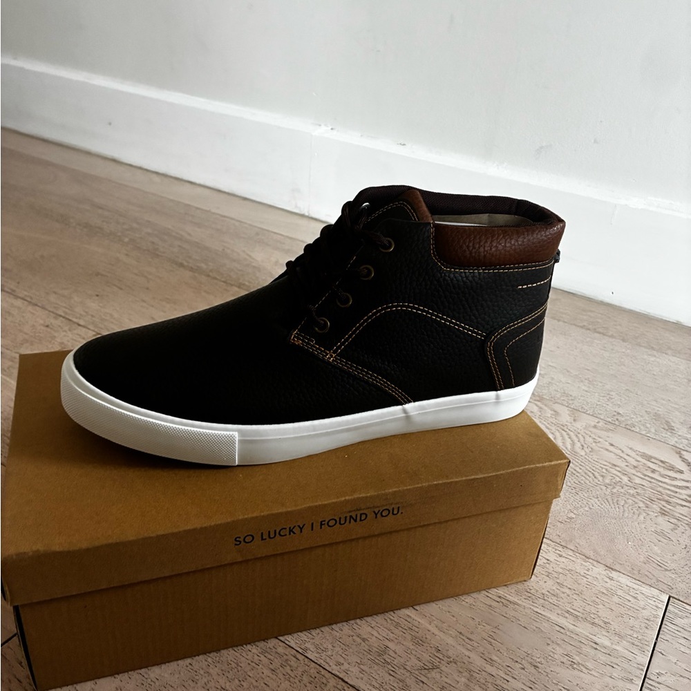 Lucky Brand Black and Brown Men's vegan leather Sneakers